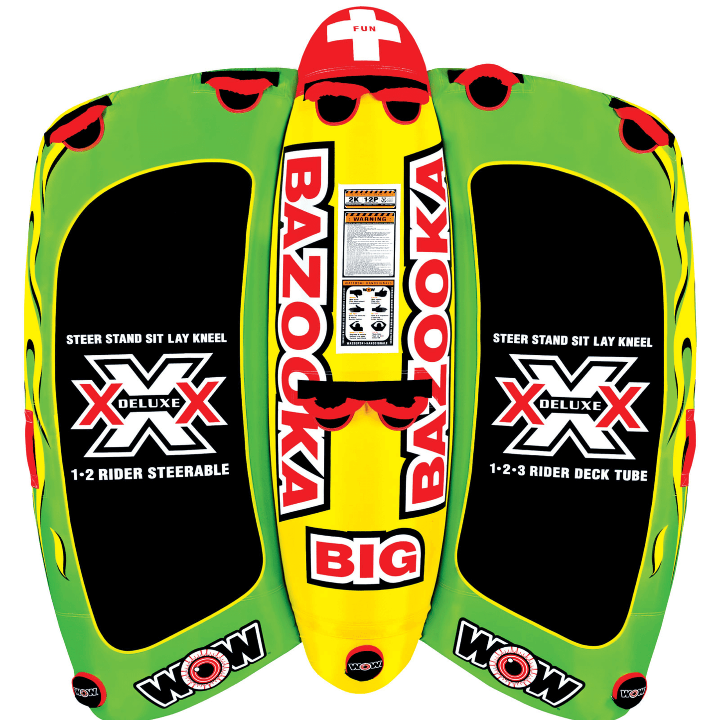 WOW Watersports Big Bazooka Towable Water Tube for 1-4 Riders