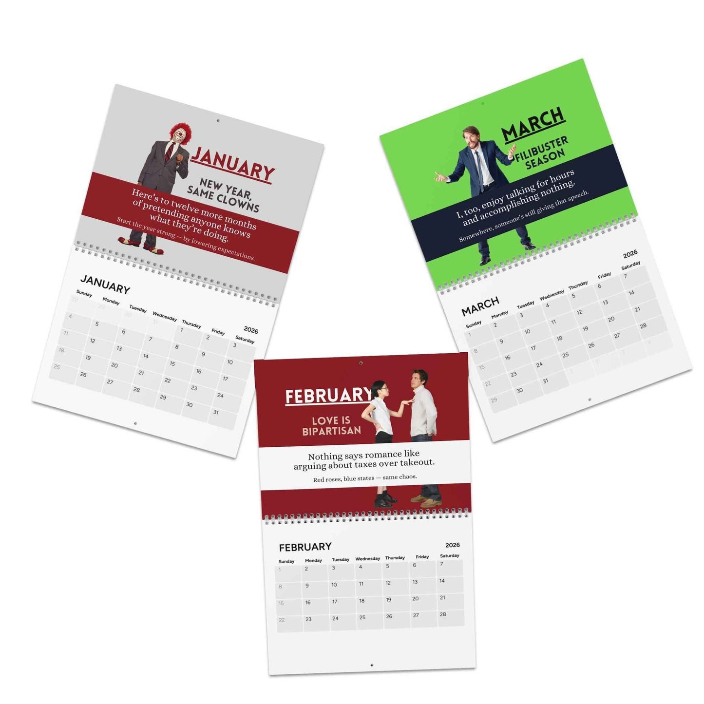 Calendrier d'Humour Politique 2026 : Une Année de Satire