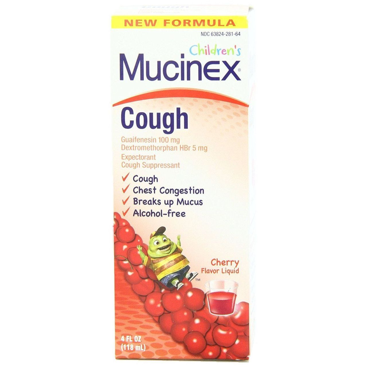 Mucinex Jarabe para la Tos Infantil - Sabor Cereza (4 Fl Oz)