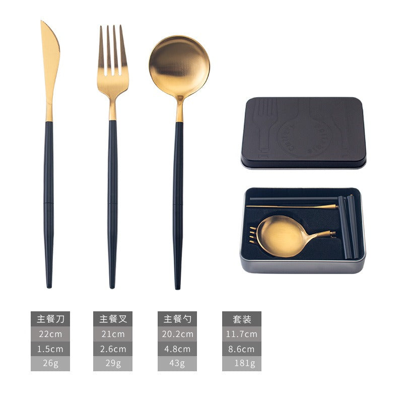 Premium 304 Stainless Steel Portable Flatware Set