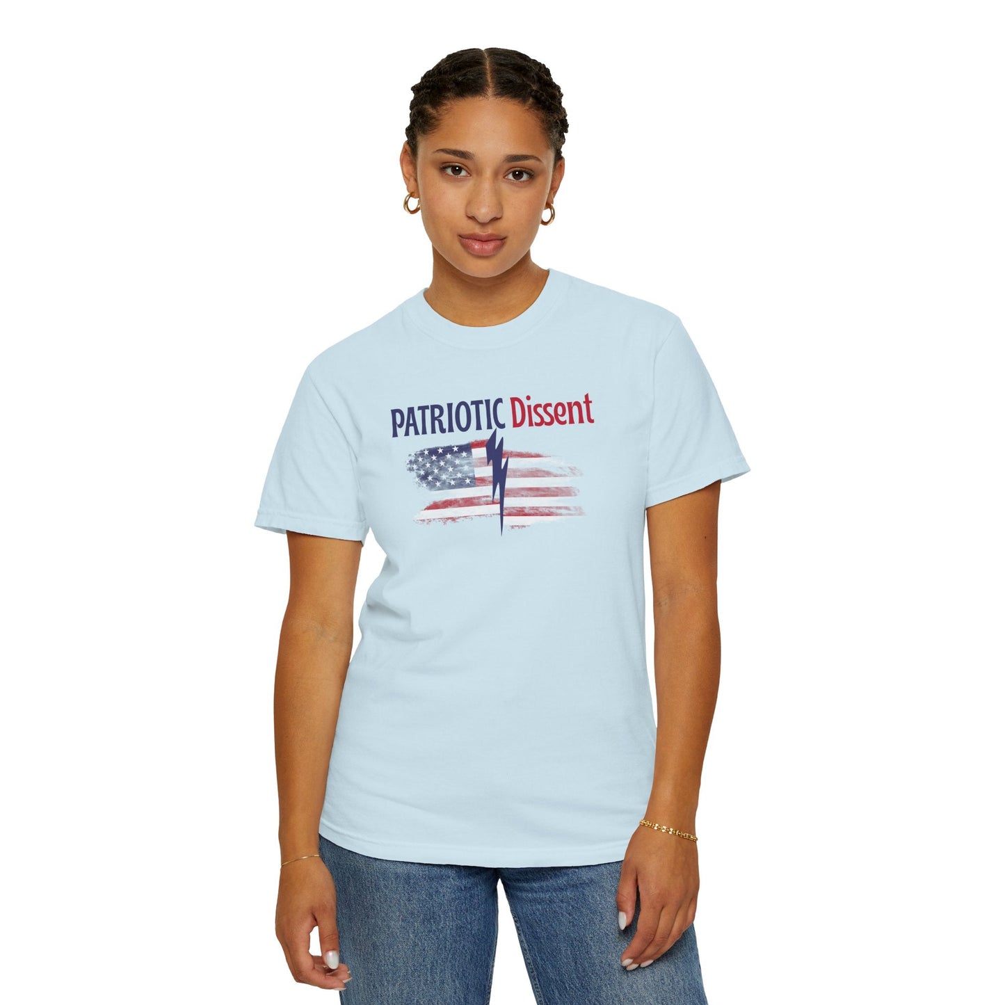 Patriotic Dissent Unisex T-Shirt – American Flag Design