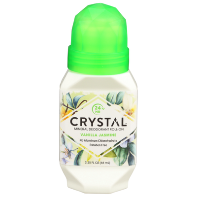 Déodorant minéral roll-on Crystal Essence, Vanille Jasmin 2,25 oz