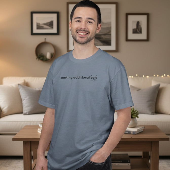 Seeking Additional Cats T-Shirt | Minimalist Cat Lover Tee