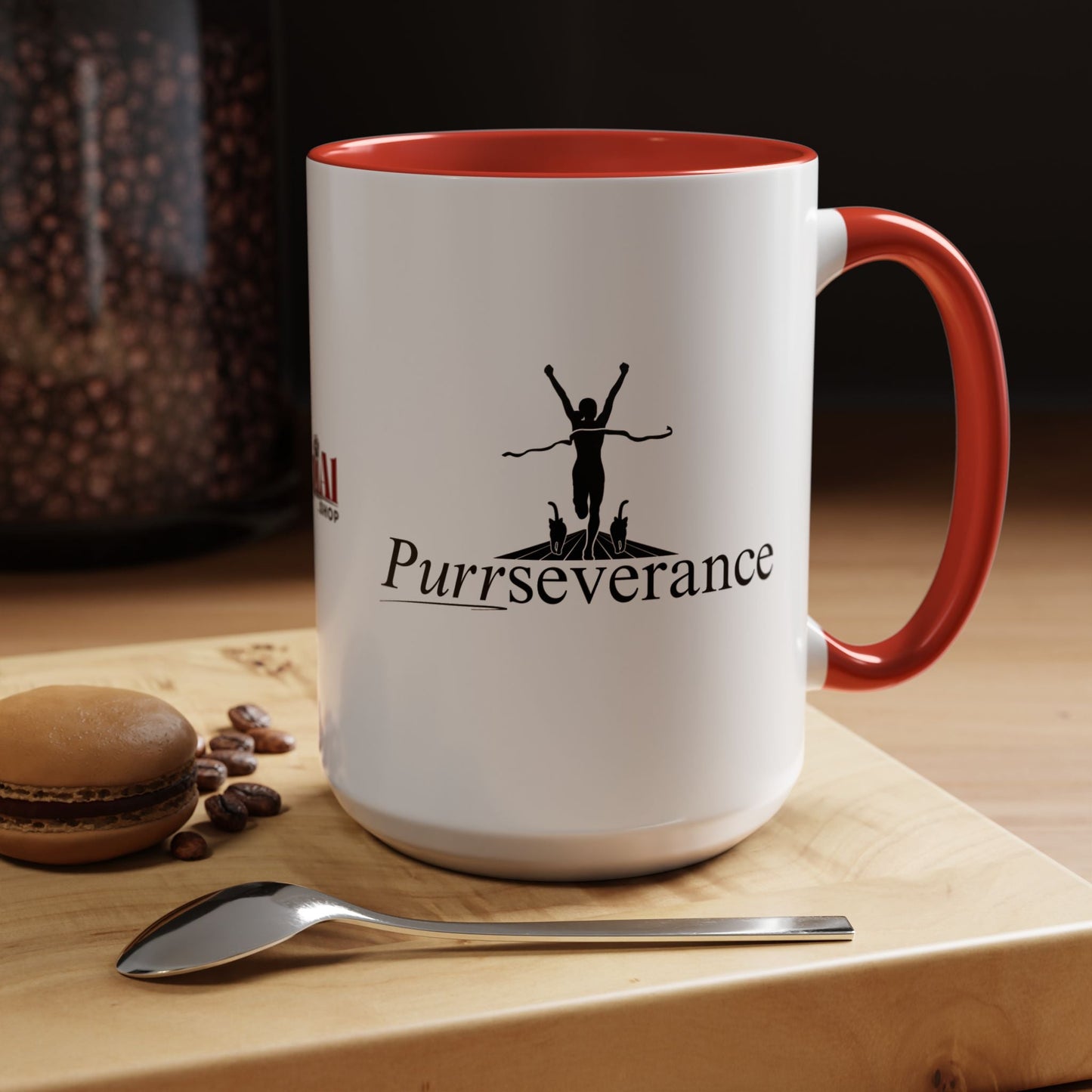Purrseverance Accent Coffee Mug - Stylish & Functional