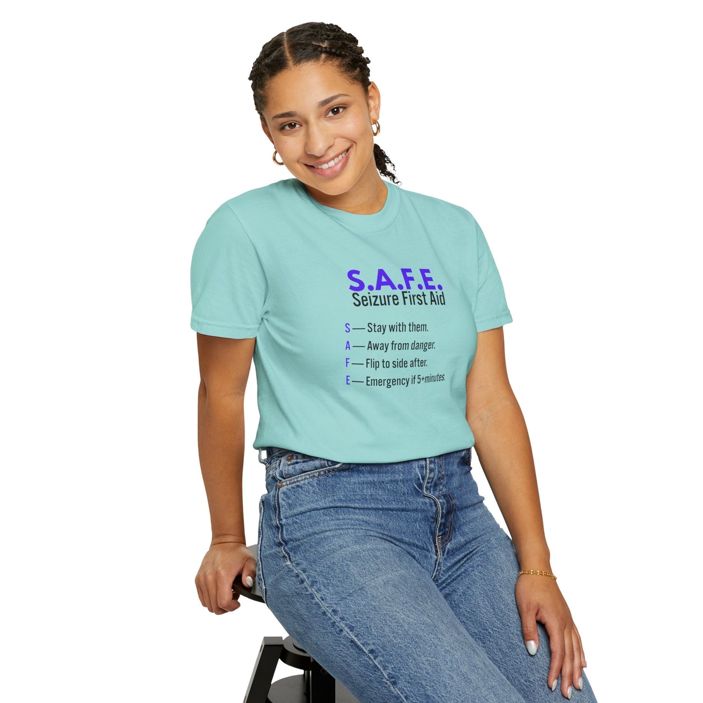 S.A.F.E. Seizure First Aid T-Shirt – Epilepsy Awareness Tee