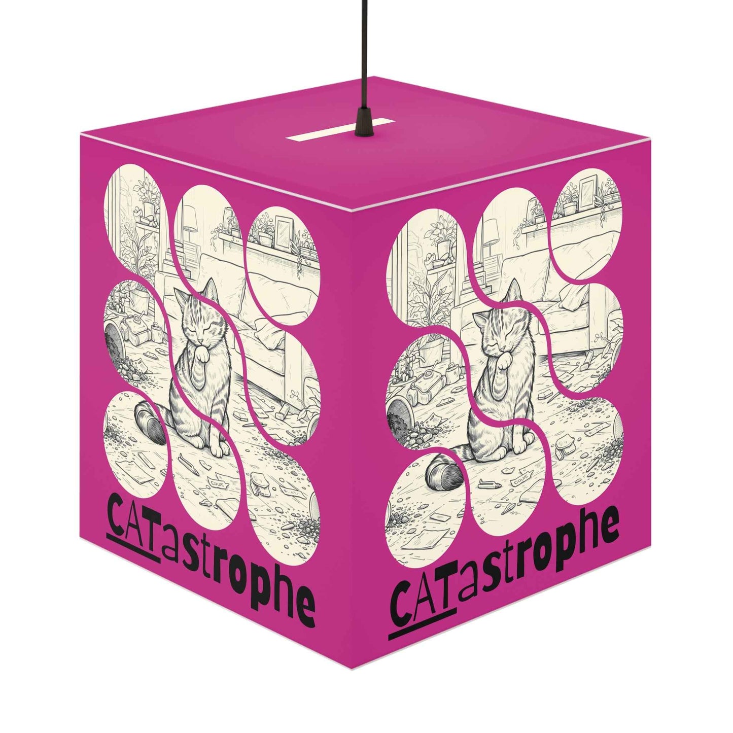 CATastrophe Cat Cube Lamp – Playful Accent for Cat Lovers