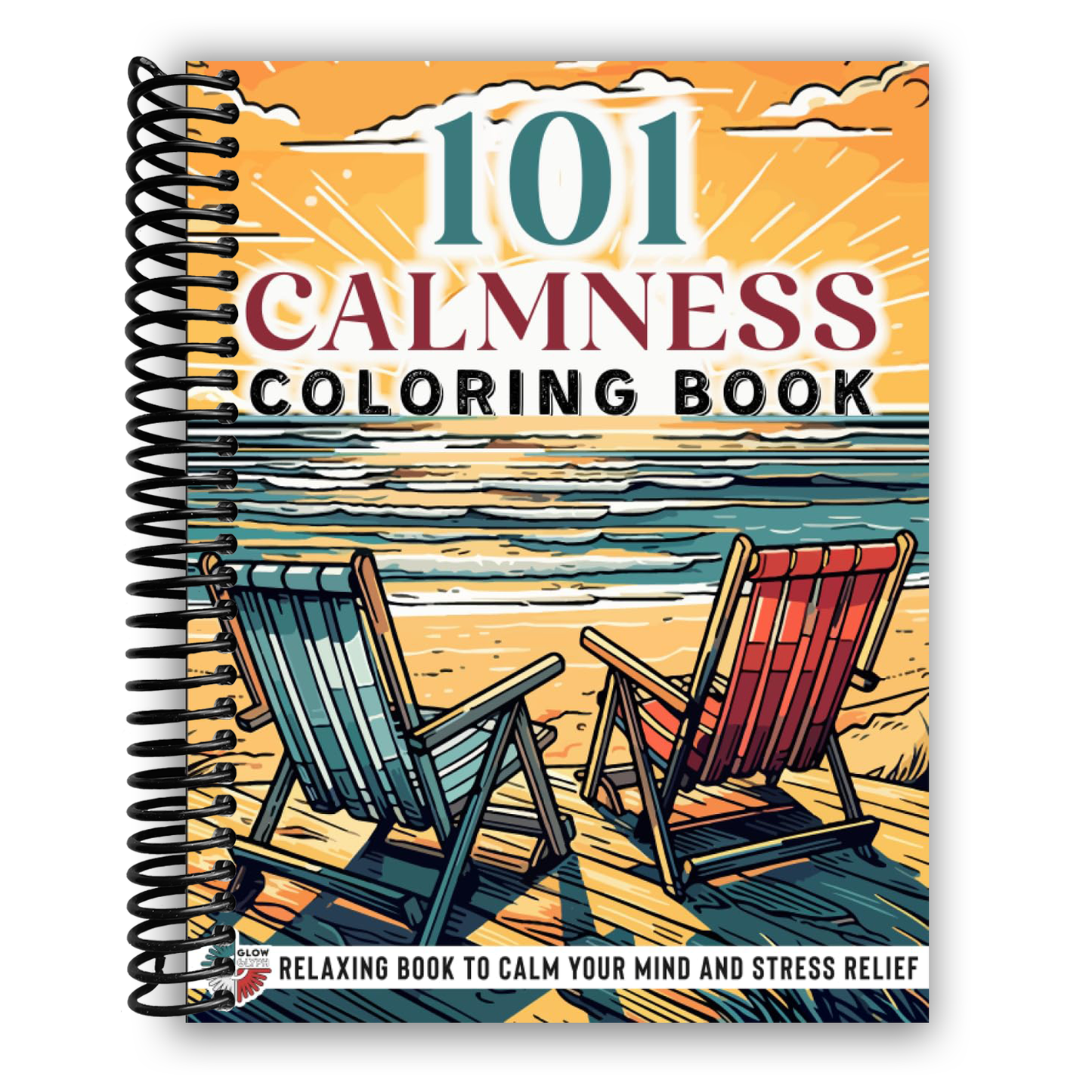 101 CALMNESS: Adult Coloring Book (Spiral Bound) - Korvel