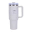 40 oz Insulated Tumbler with Straw, Handle & Lid – Stainless Steel, Hot & Cold Drinks, Fits Car Cup Holders - Korvel