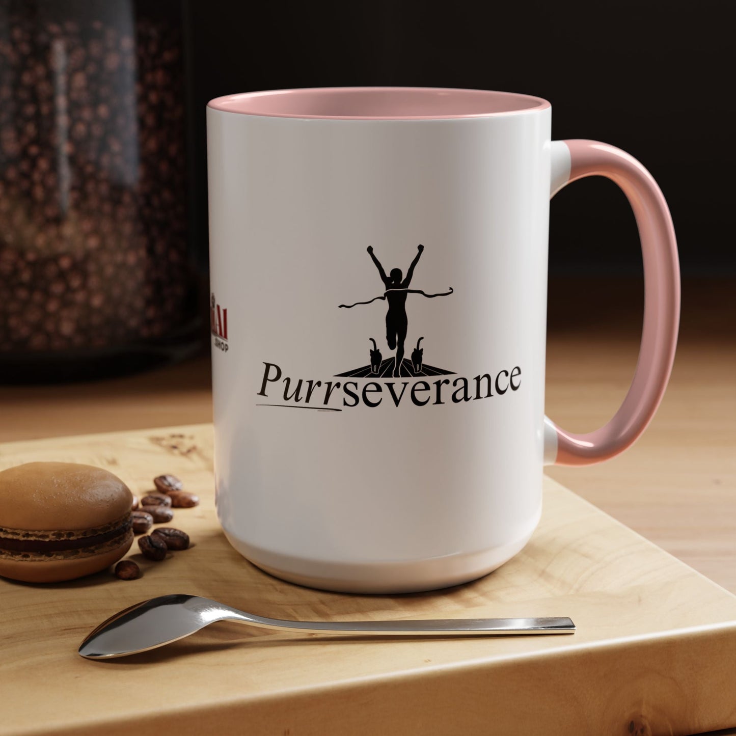 Purrseverance Accent Coffee Mug - Stylish & Functional