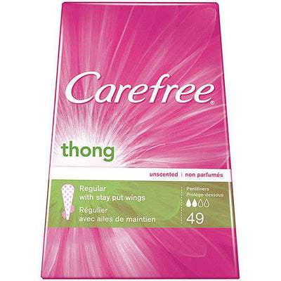 Carefree Thong Pantiliners - Regular, Unscented