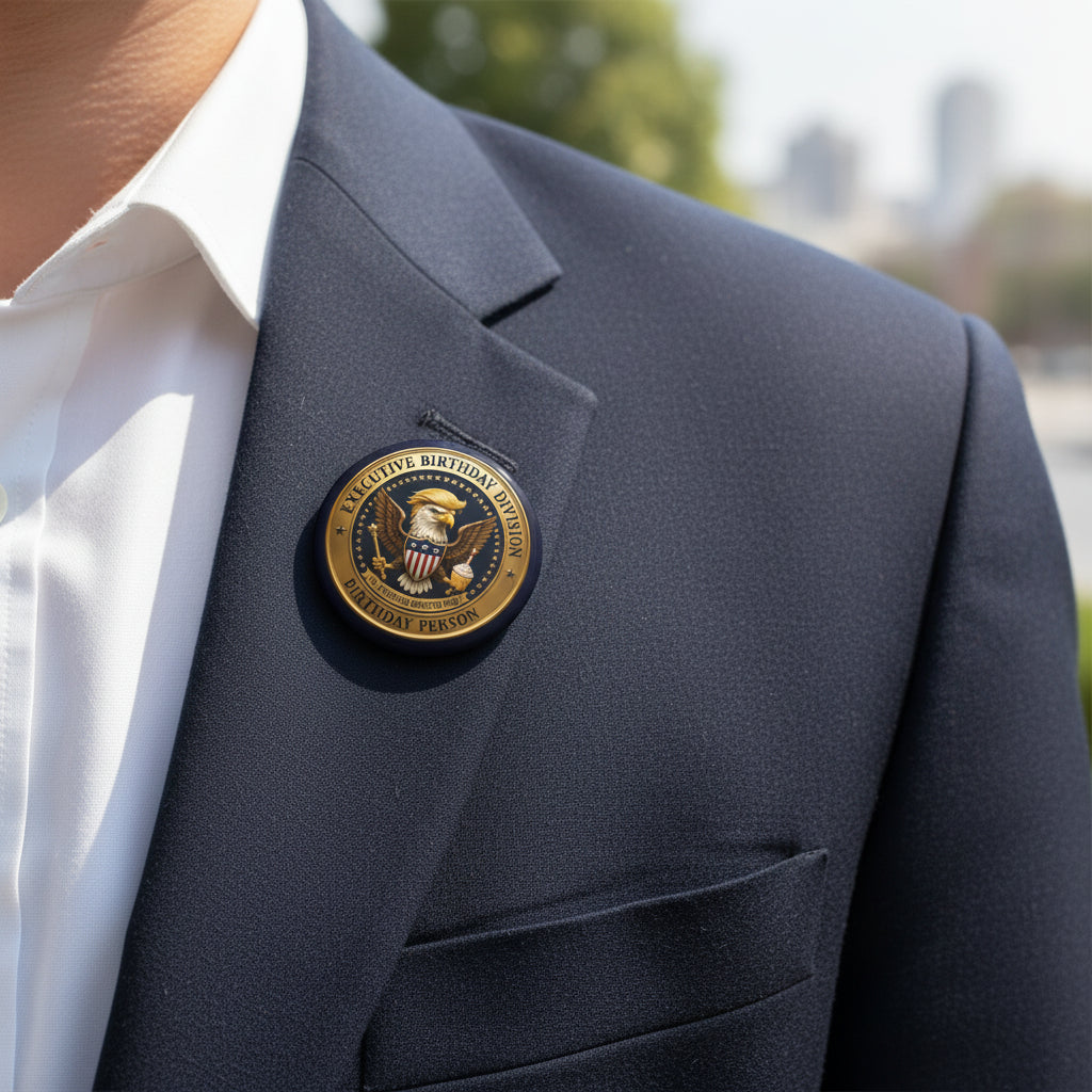 Bouton de revers de division d'anniversaire exécutif