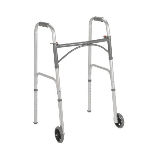 Déambulateur en acier pliant Drive Medical avec roues de 5 pouces