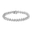 .925 Sterling Silver Diamond Link Bracelet - 7.25"