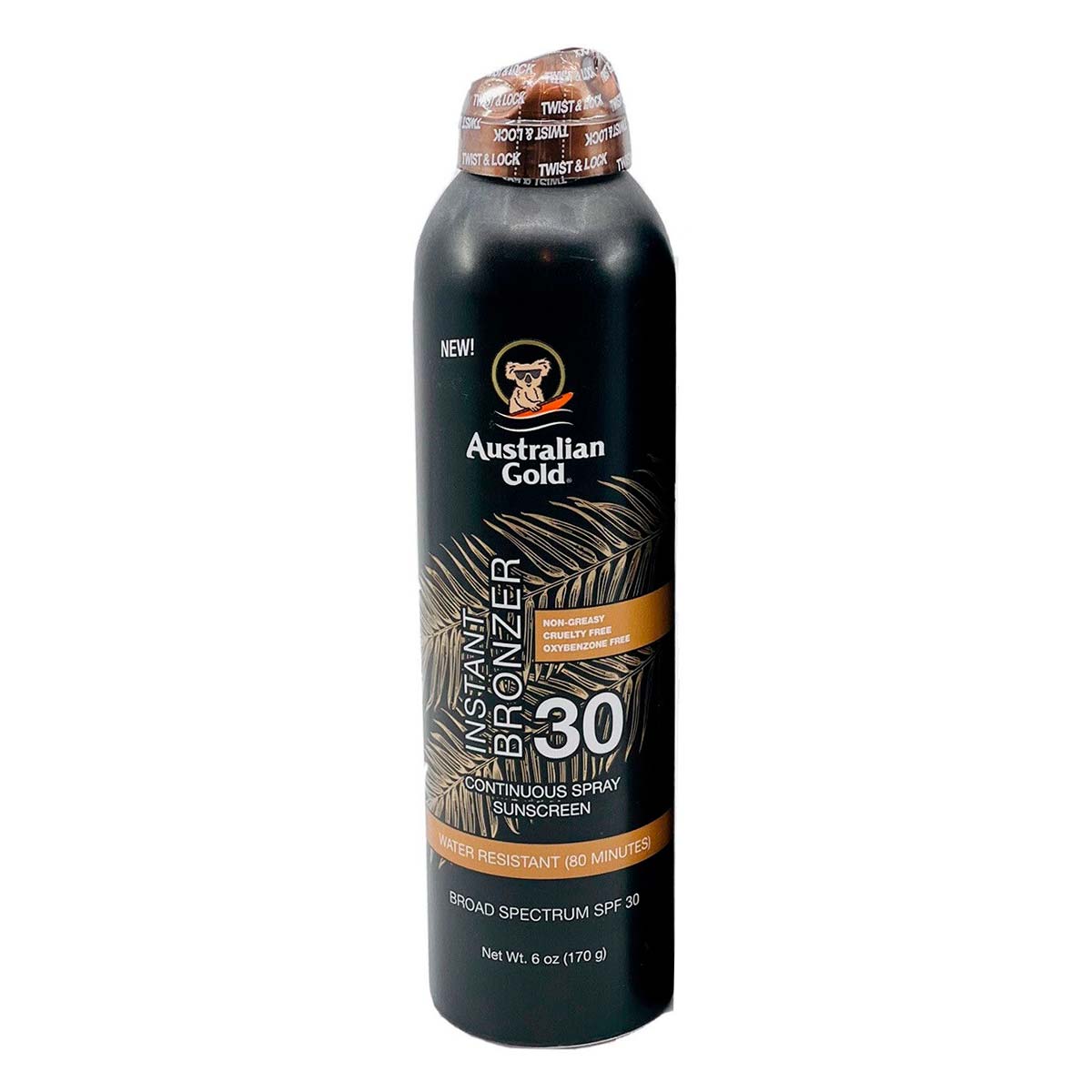 Australian Gold Broad Spectrum SPF 30 Instant Bronzer Sunscreen Spray