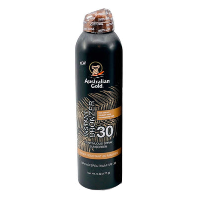 Australian Gold Broad Spectrum SPF 30 Instant Bronzer Sunscreen Spray
