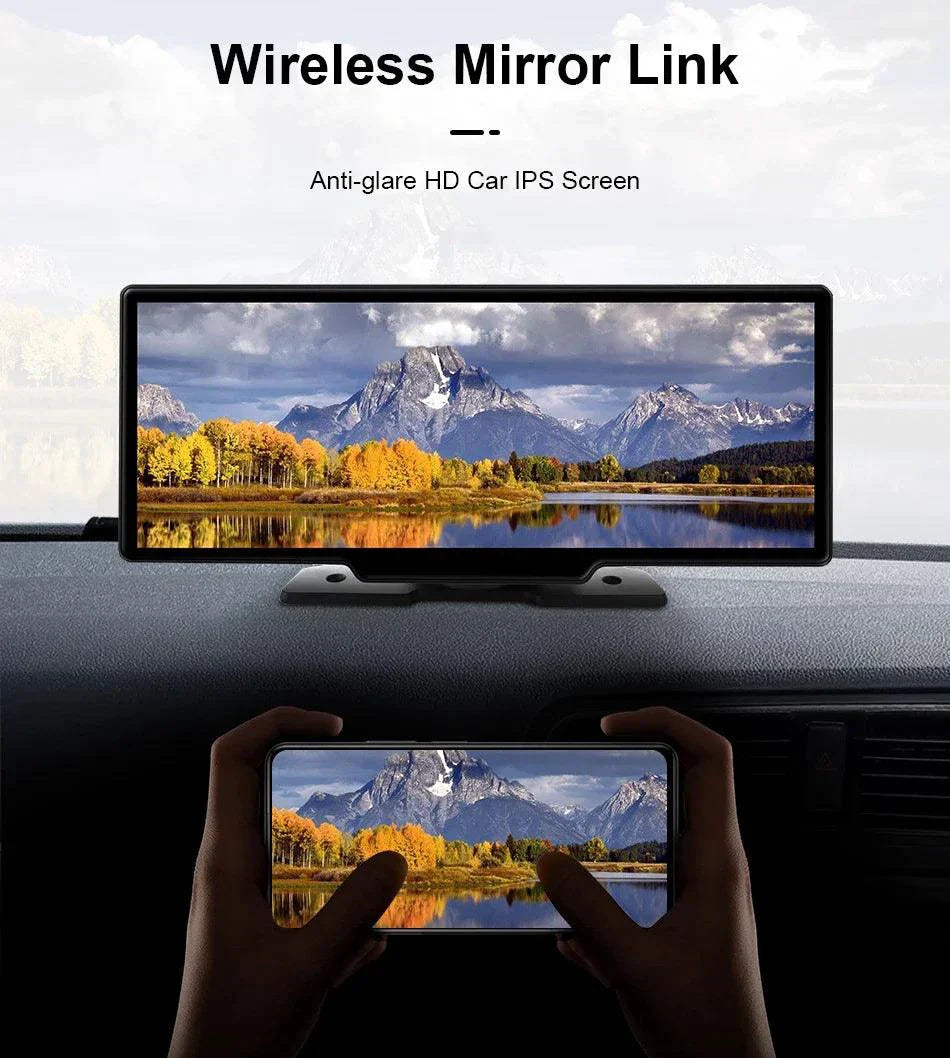 Caméra de tableau de bord miroir 4K 10,26'' avec Carplay et Android Auto