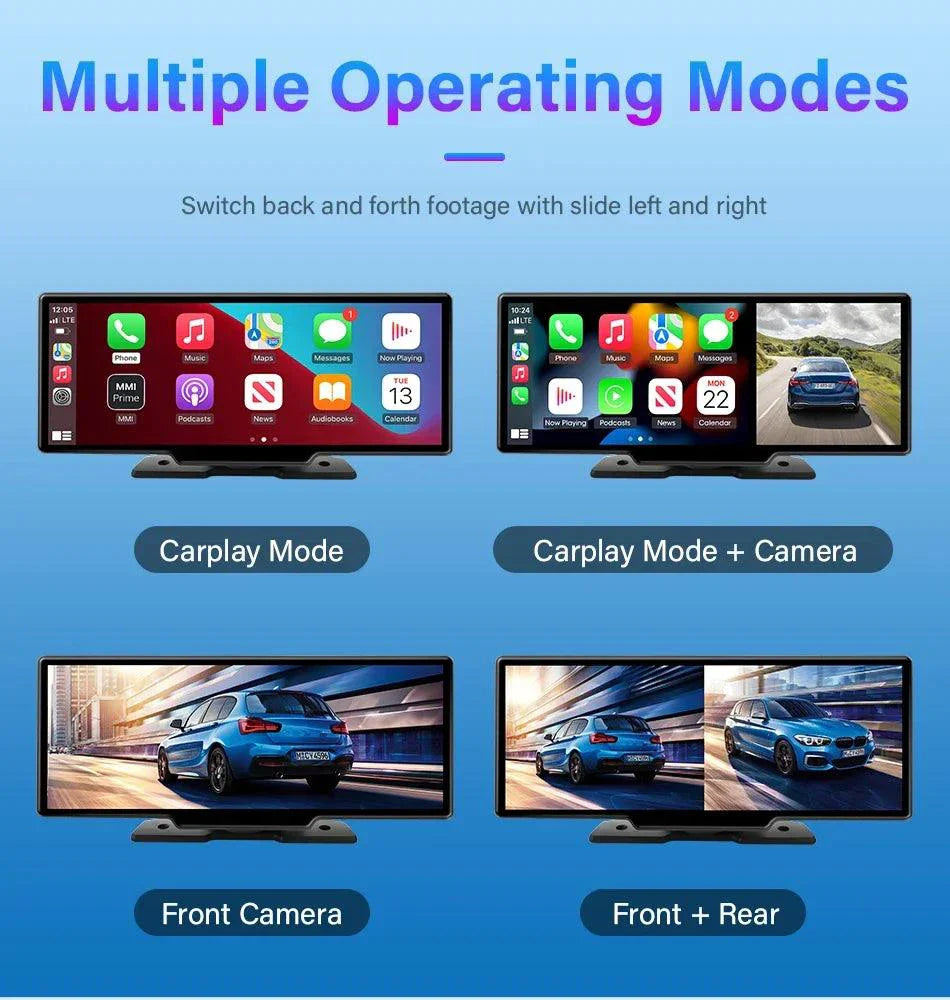Caméra de tableau de bord miroir 4K 10,26'' avec Carplay et Android Auto