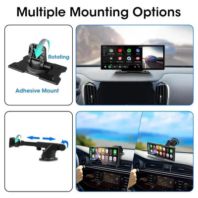 4K 10.26'' Mirror Dash Cam with Carplay & Android Auto