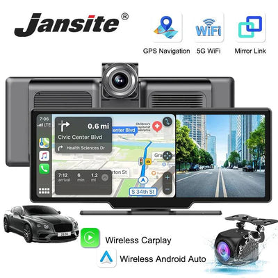 4K 10.26'' Mirror Dash Cam with Carplay & Android Auto
