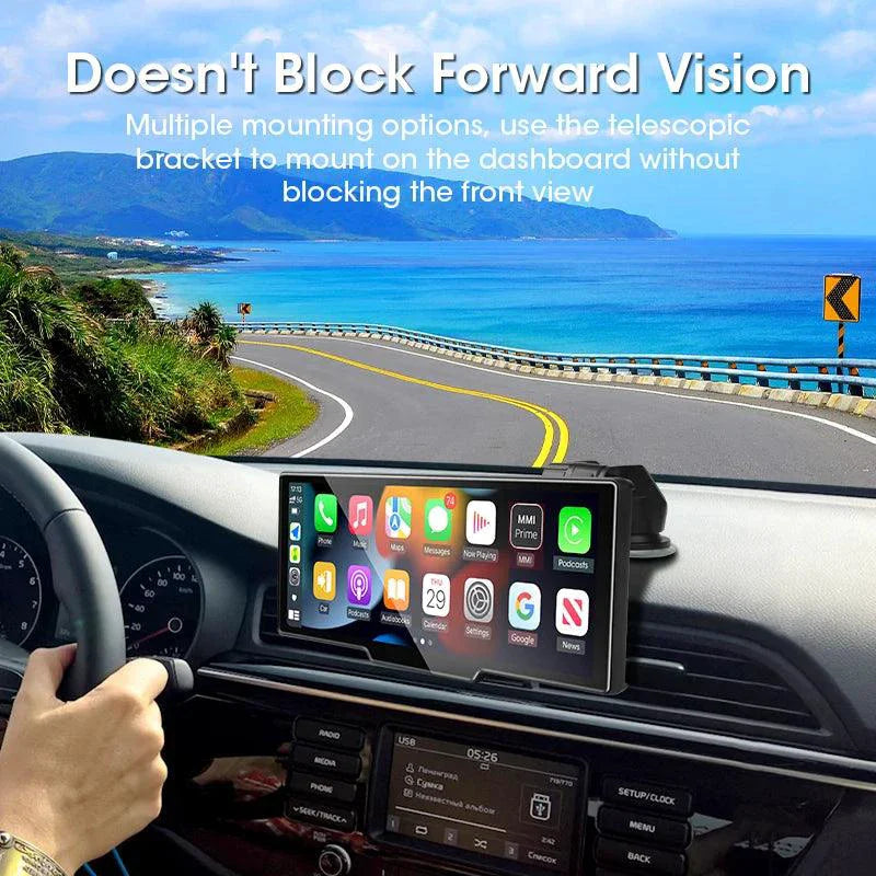 Caméra de tableau de bord miroir 4K 10,26'' avec Carplay et Android Auto