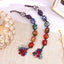 Natural Crystal Seven Color Rolling Stone Car Pendant