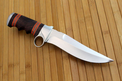 Premium Custom 440C Steel Hunting Knife with Rosewood Handle - Korvel