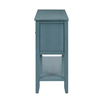 REXM Cambridge Series Retro Console Desk with Storage