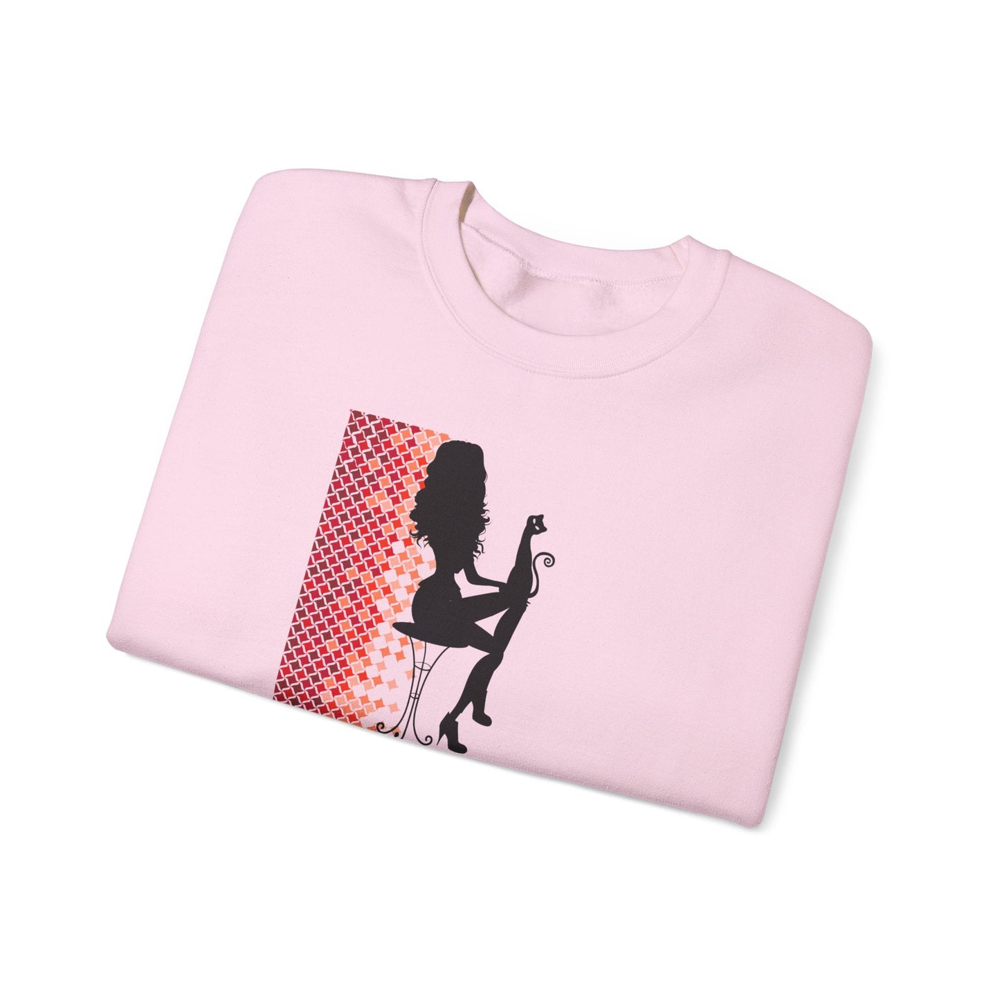 Poised Cat Lady Heavy Blend Crewneck Sweatshirt
