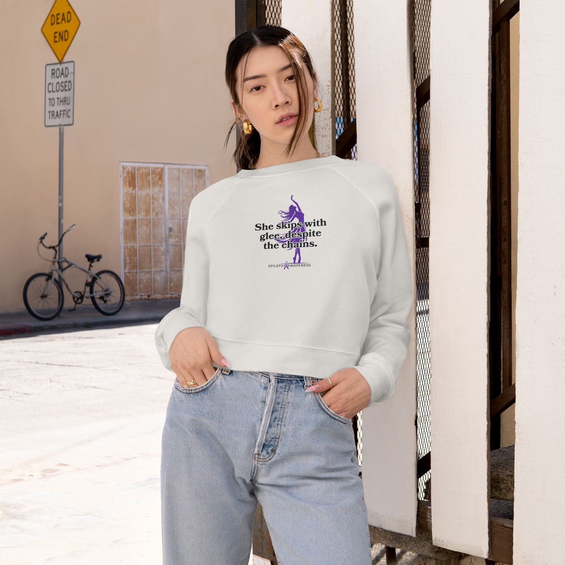 Joyful Moments Women's Cropped Fleece Sweatshirt - Korvel