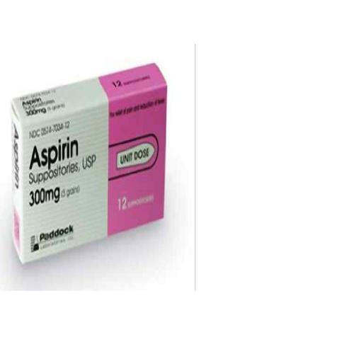Suppositoires Paddock Aspirine 300mg - 12 Comptes