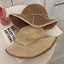 Chapeau en paille à large bord et résistant au soleil pour les sorties à la plage