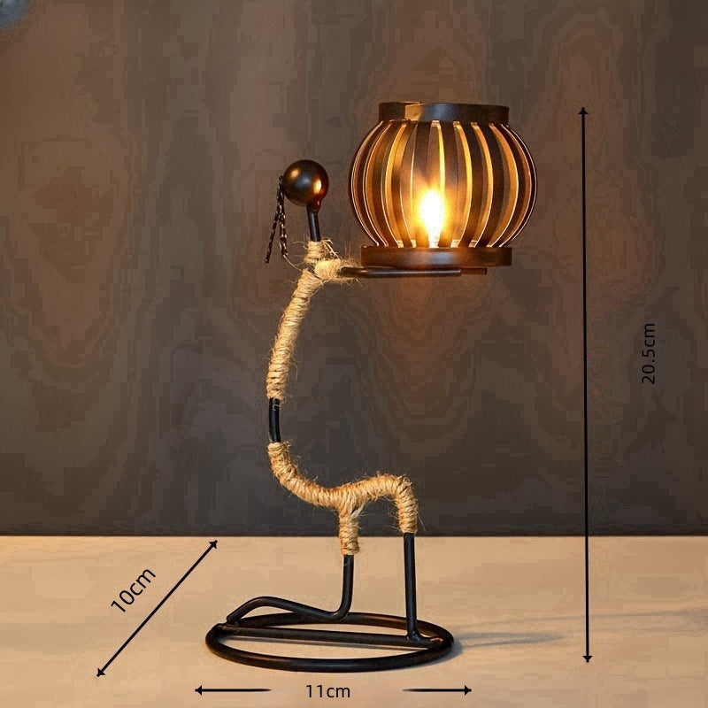 Support de bougie en fer forgé - Décor de style européen
