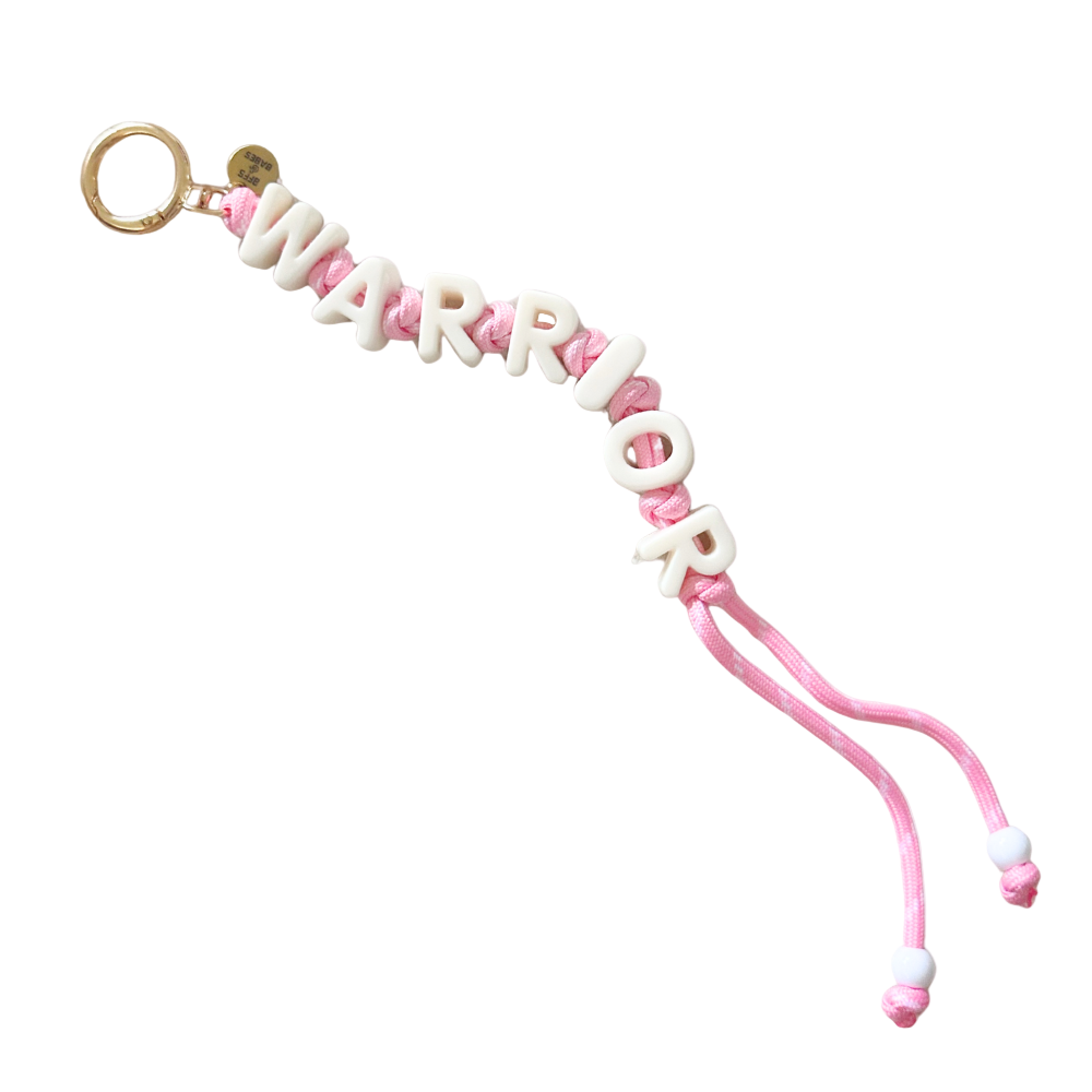 WARRIOR Bag Charm for Breast Cancer Awareness