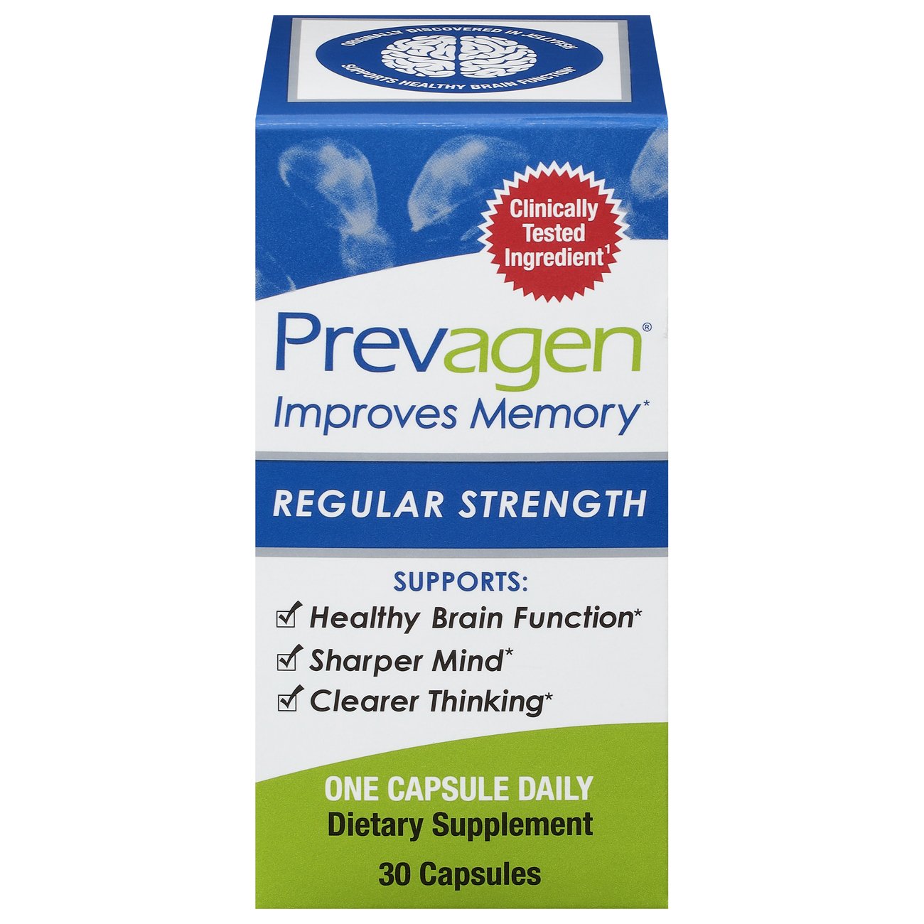Prevagen Force Régulière de Soutien Mémoire - 30 Capsules