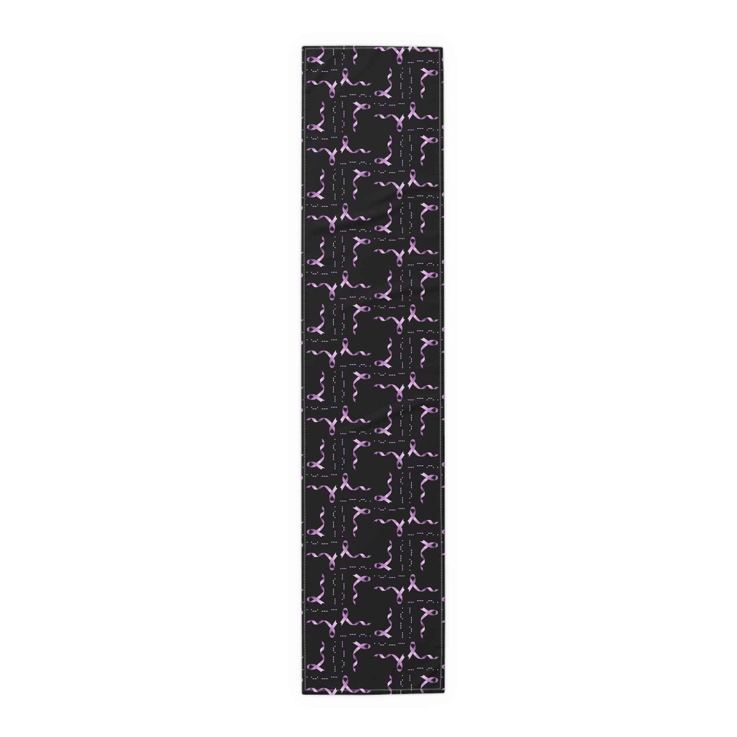 Couverture de table HOPE en code Morse pour la sensibilisation à l'épilepsie - Design de ruban viole