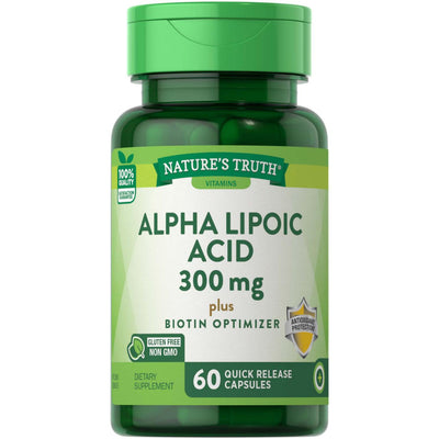 Nature's Truth Alpha Lipoic Acid with Biotin Optimizer, 600 Mg