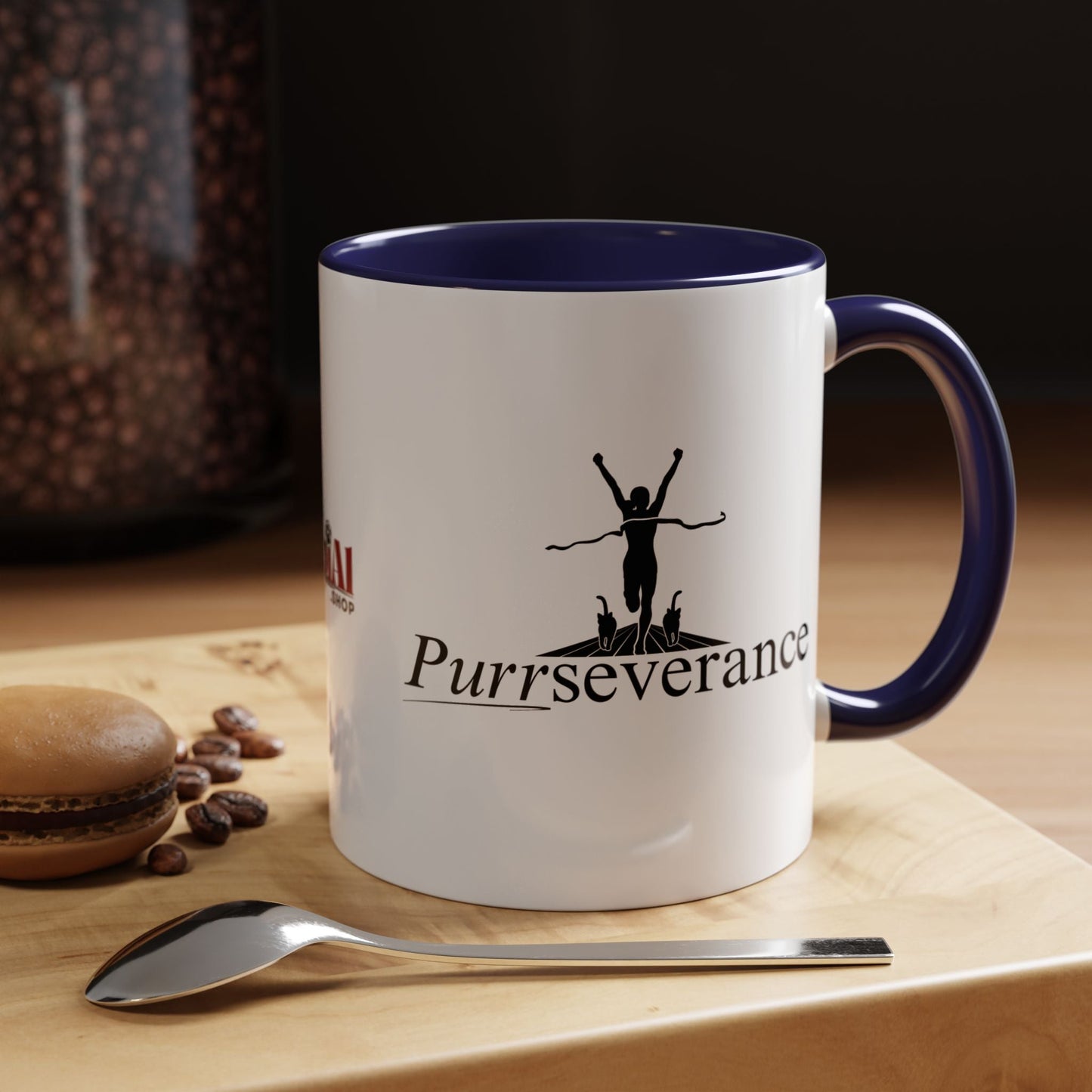 Purrseverance Accent Coffee Mug - Stylish & Functional