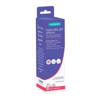 Lansinoh 4% Lidocaine Spray for Postpartum Care, 3.5 Fl Oz