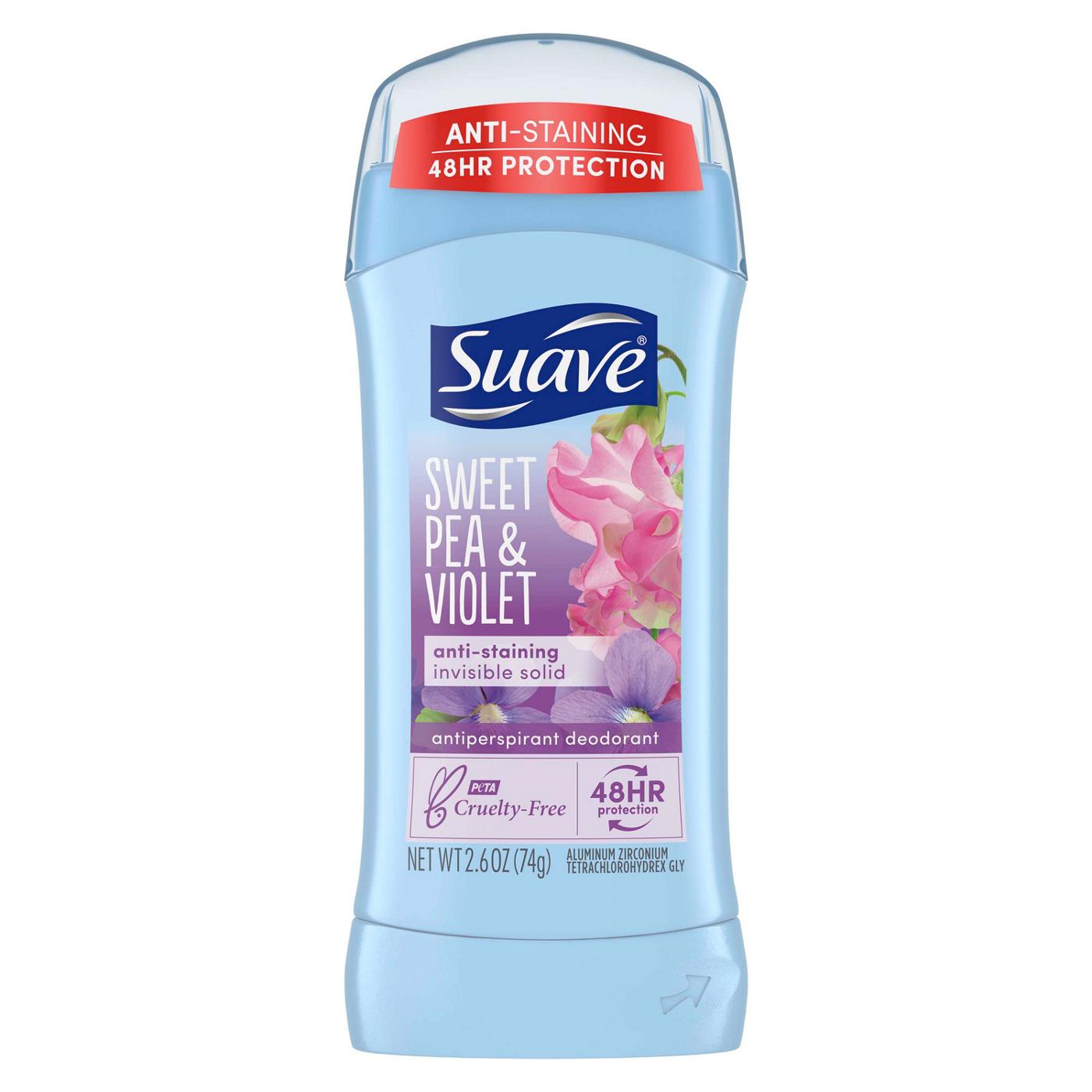 Suave Invisible Solid Antiperspirant – Sweet Pea & Violet