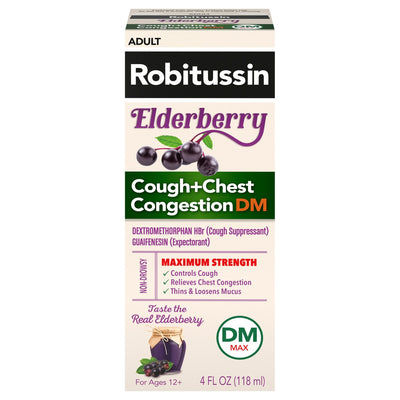 Robitussin Maximum Strength Elderberry Cough Relief, 4 Fl Oz