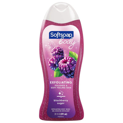 Gel Douche Exfoliant Softsoap - Gommage Sucre aux Baies - 20 Fl Oz