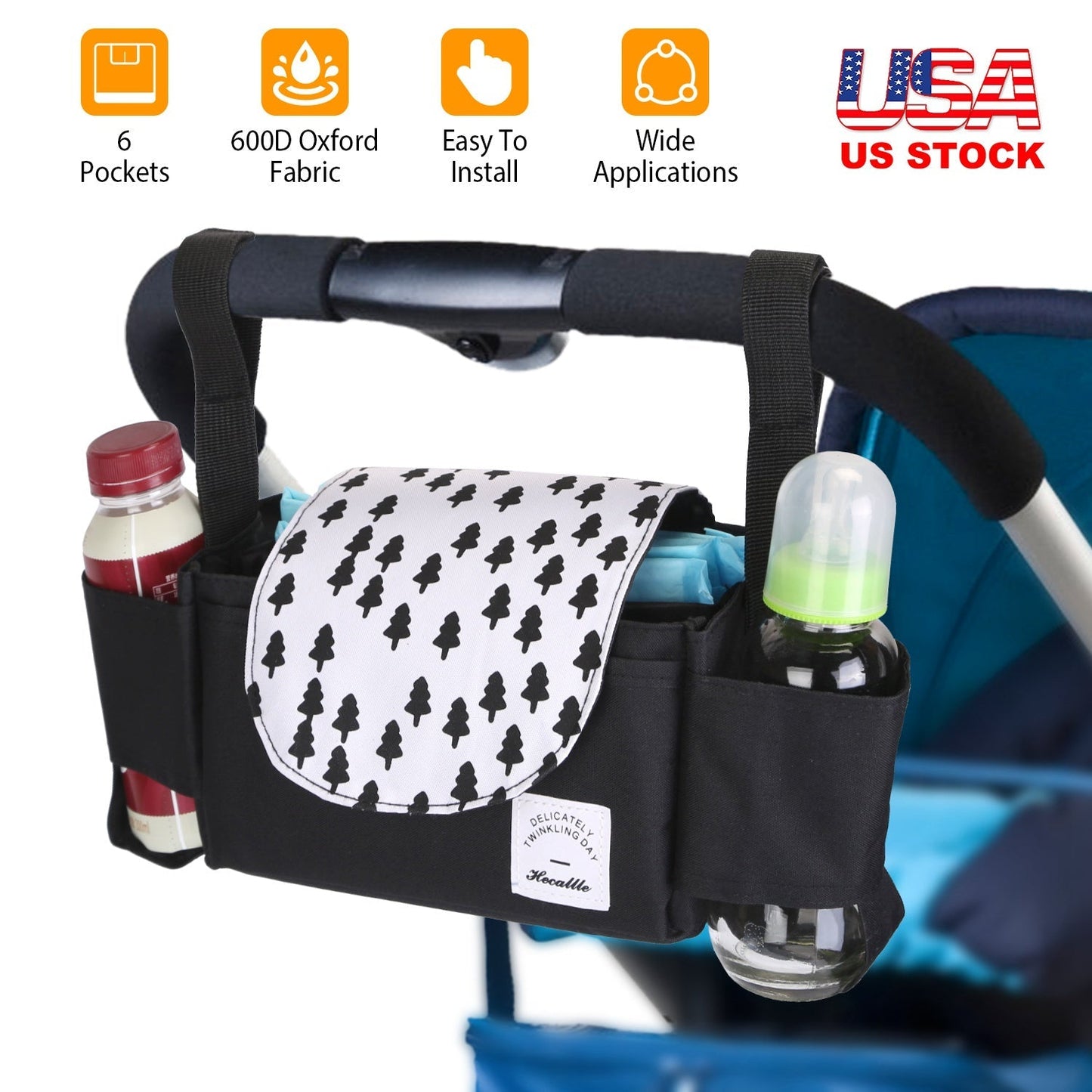 Bolsa Organizadora Premium para Cochecito con Portavasos