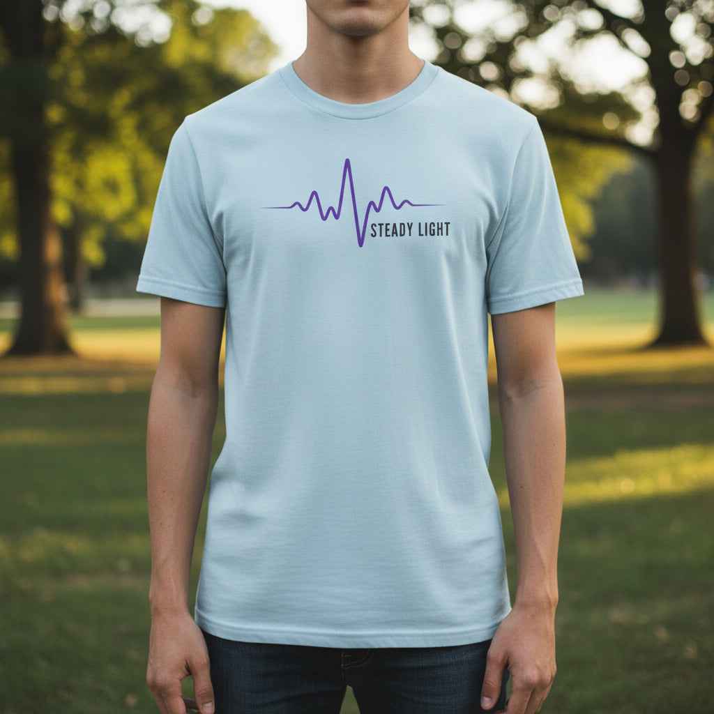 Steady Light EEG Wave T-Shirt - Minimalist Awareness Tee