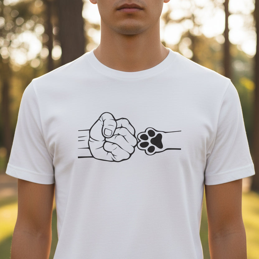 Camiseta Unisex de Algodón Pesado Fist Bump