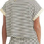 Striped Chic Plus Size Top & Shorts Set