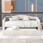 Upholstered Twin Size Daybed with Trundle, Beige - Korvel