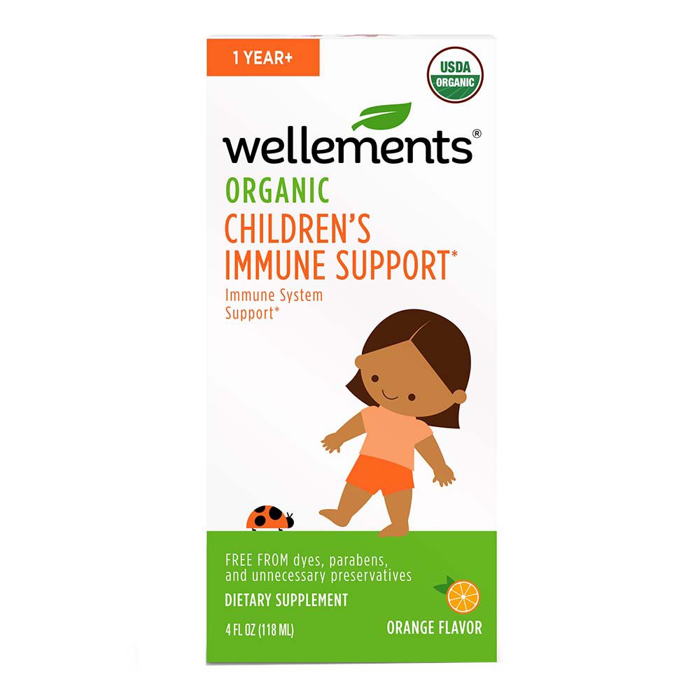 Wellements Organic Children's Immune Support - Orange Flavor