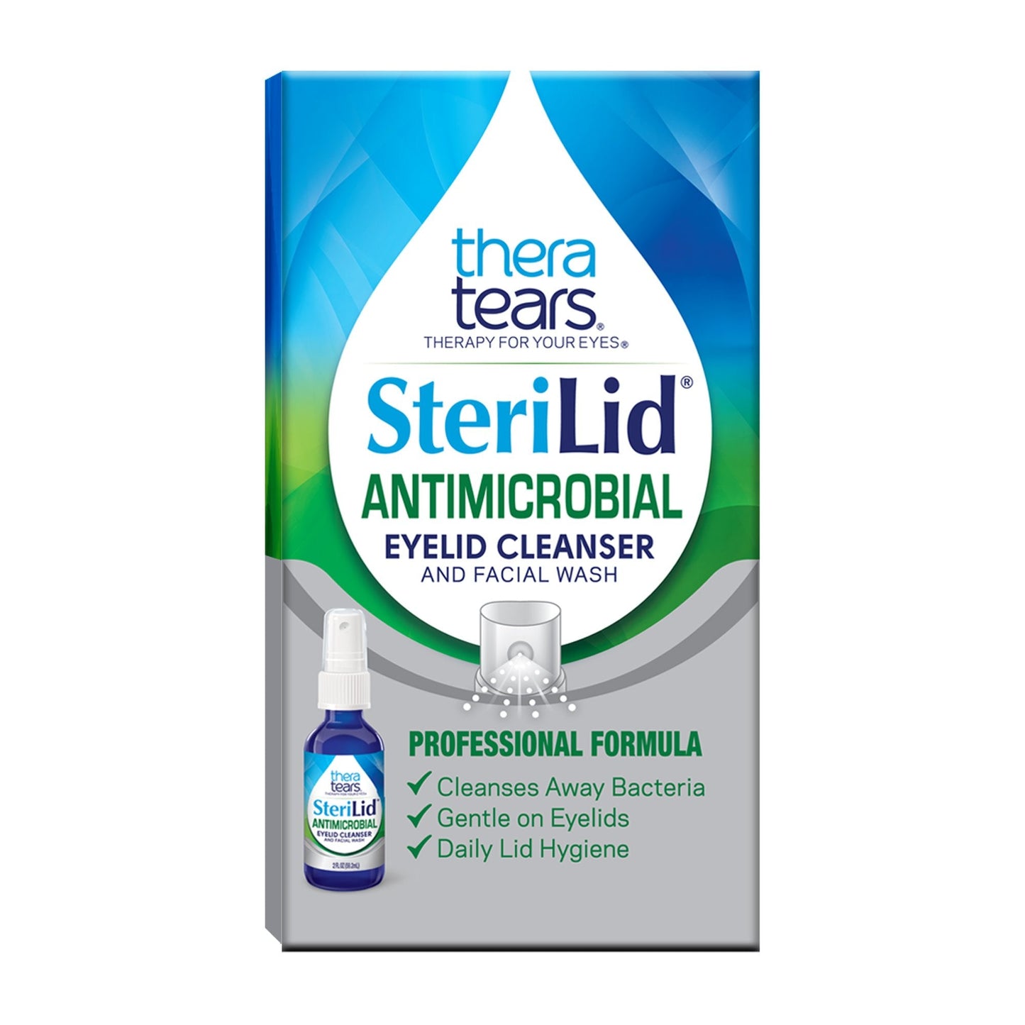 Limpiador de Párpados Antimicrobiano Premium en Spray - 2 Fl Oz