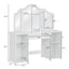 Kids Tri Folding Mirror Makeup Vanity Table Set - White
