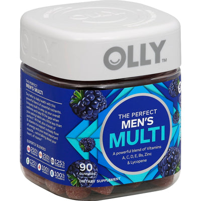 Olly Gummies Multivitamines pour Hommes - Saveur Baie de Mûre, 90 Comptes
